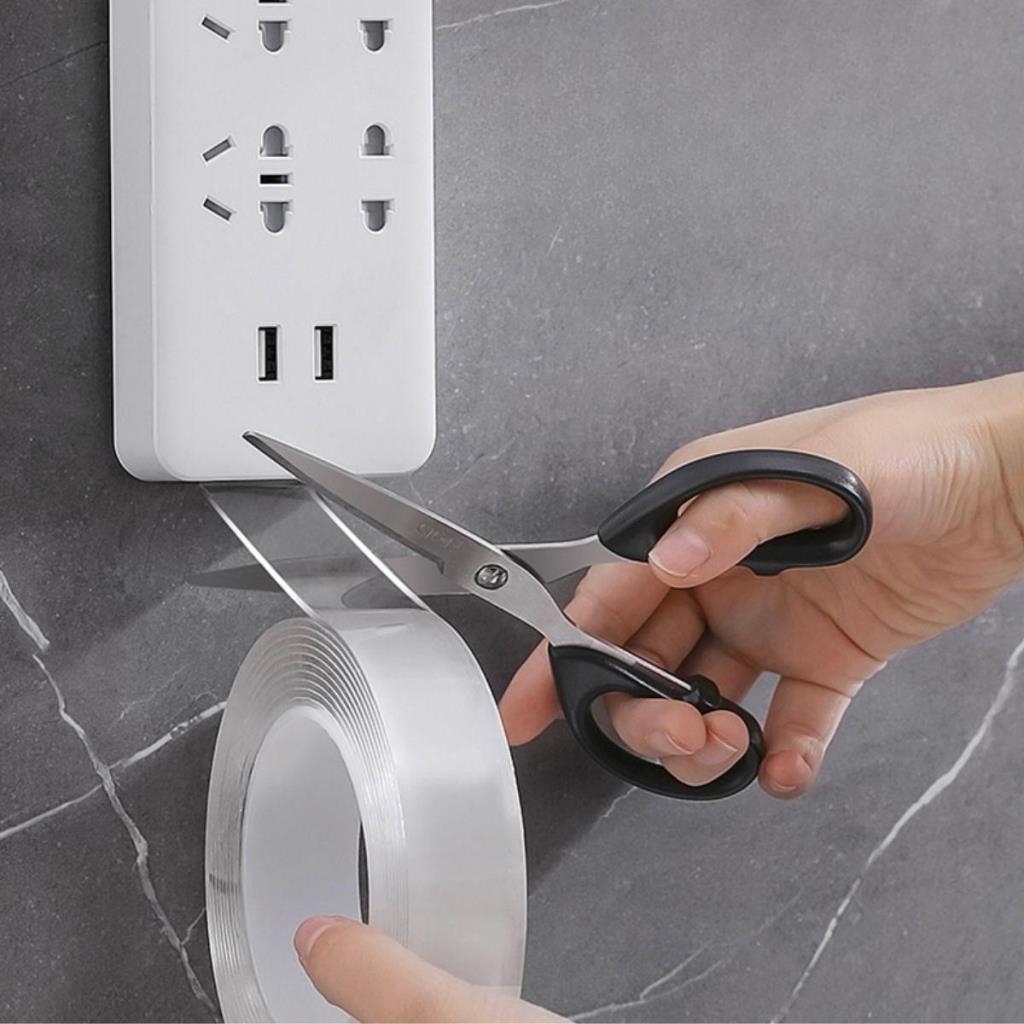 OLLEVRA Ultra Güçlü Çift Taraflı 2 mt x 3 cm Çift Taraflı Nano Bant
