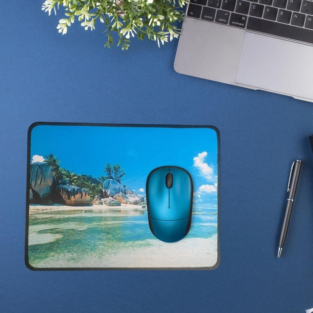 OLLEVRA 25x32 cm Küçük Boy Mouse Pad Manzara Ada