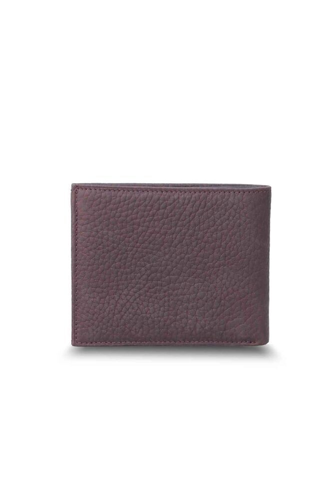 Guard Mat Bordo - Lacivert Yatay Hakiki Deri Cüzdan P1336
