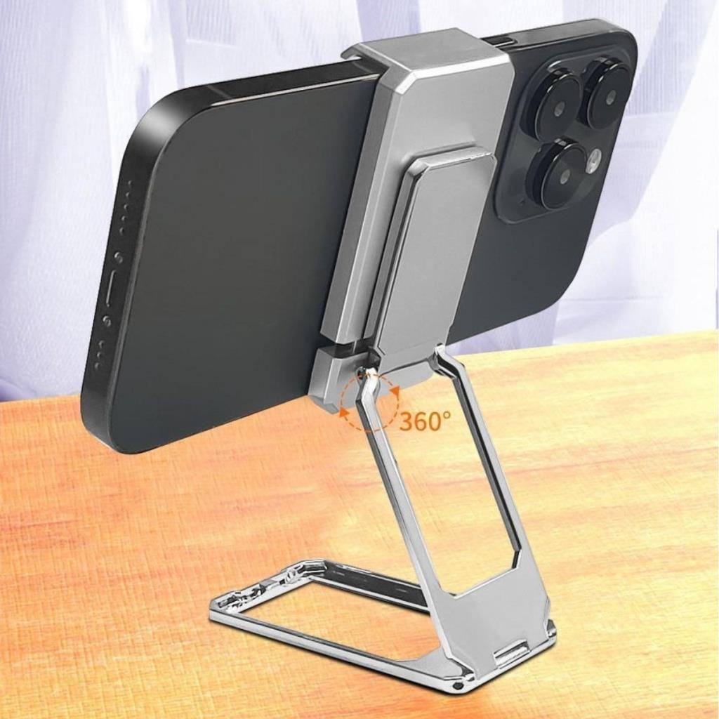 OLLEVRA  360 derece Dönen Tüm Telefon Tipleri İle Uyumlu Metal Telefon Standı Braket