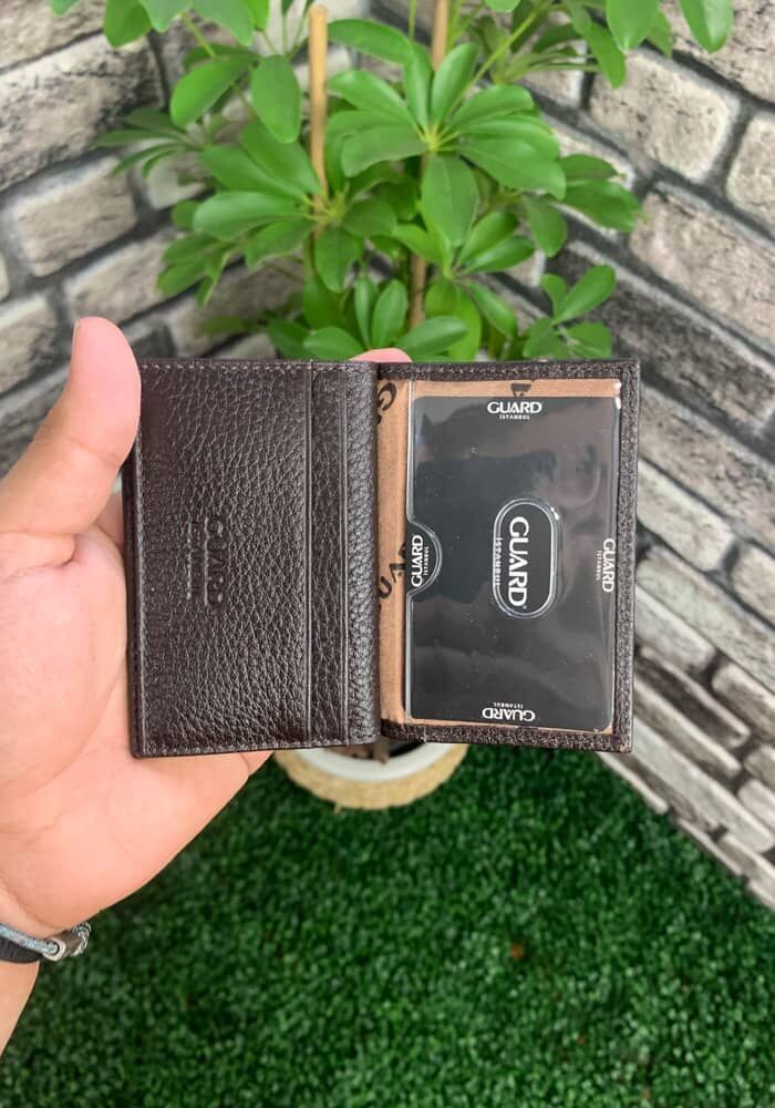 Guard Kahverengi Hakiki Deri Kartlık Erkek / Kadın P1169