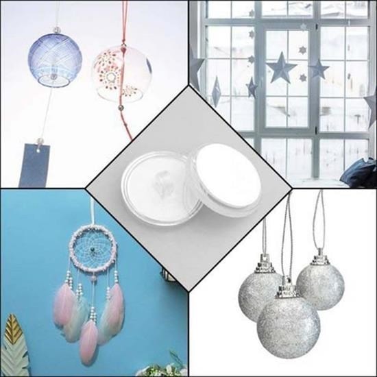 OLLEVRA 20 Adet Şeffaf Yuvarlak 3 Cm Çaplı Güçlü Disk Yapışkanlar