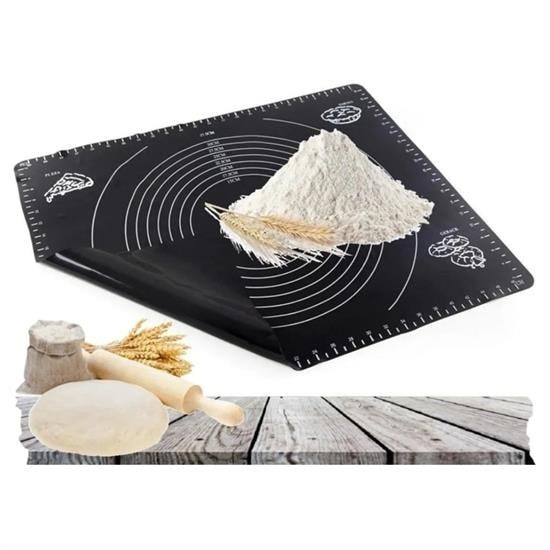 OLLEVRA Silikon Çok Amaçlı Geniş Hamur Matı Hamur Açma Matı 40*50 cm