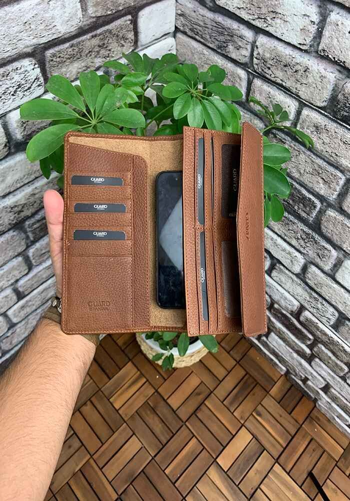 Guard Taba Telefon Girişli Hakiki Deri Kadın Cüzdanı P2223
