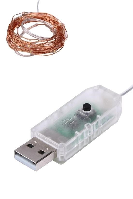 OLLEVRA Yılbaşı ve Özel Konsept Dekorasyon USB Bağlantılı Led Işık 5 Metre