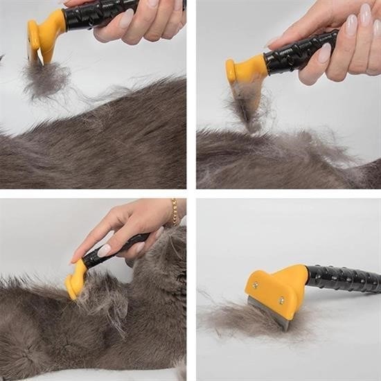 OLLEVRA Fubminator Kedi Köpek Tüy Toplama Tarağı Kaşıma Aparatı 4,5 Cm