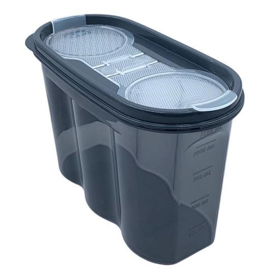 OLLEVRA 2 Kapaklı Ölçekli Erzak Saklama Kabı - 1,2 Litre - SA930