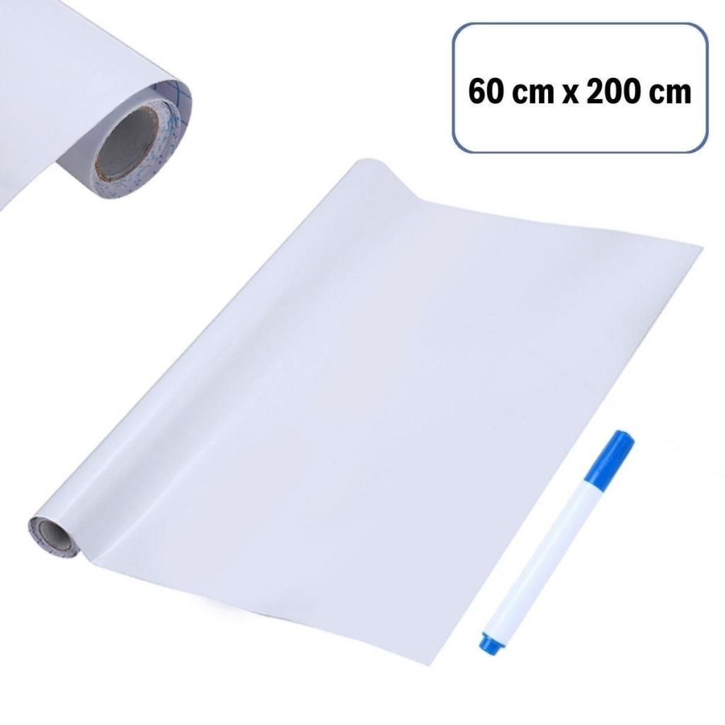 OLLEVRA Silinebilir Kalemli Sticker Duvara Yapışabilen Yazı Tahtası 60x100 cm