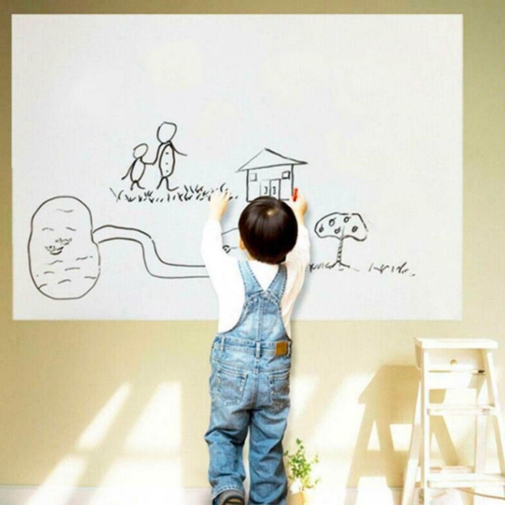 OLLEVRA Silinebilir Kalemli Sticker Duvara Yapışabilen Yazı Tahtası 60x100 cm