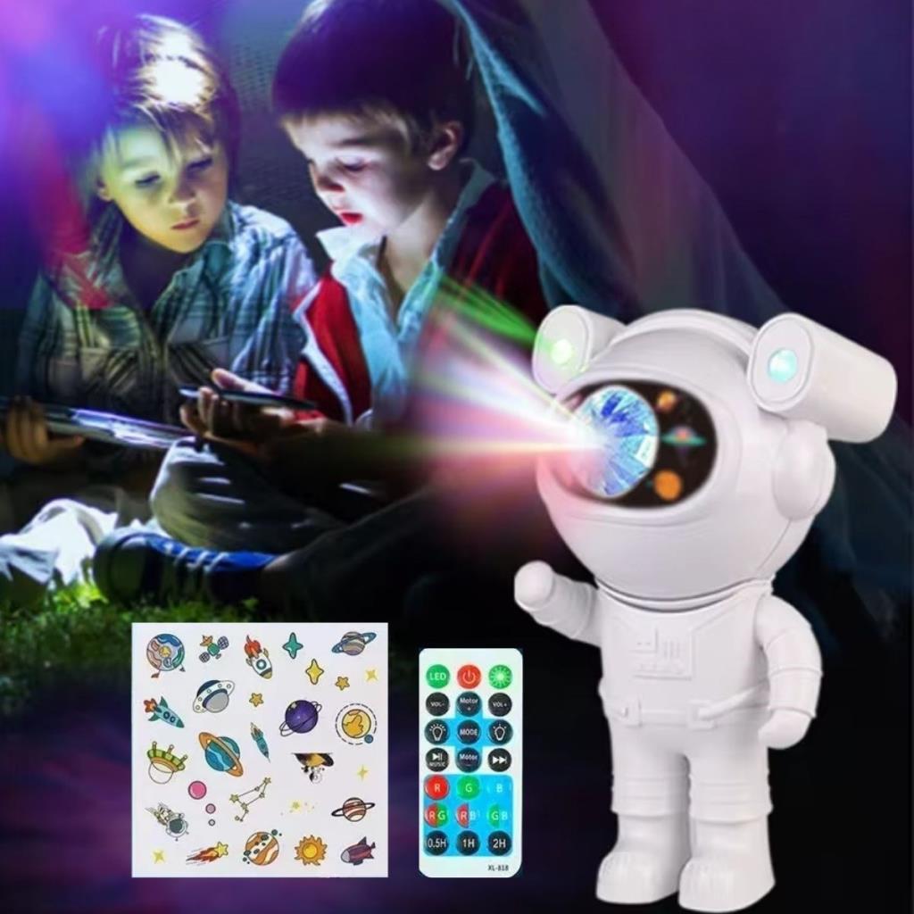 OLLEVRA Stickerlı ,Kumandalı ASTRONOT Model Gece Lambası
