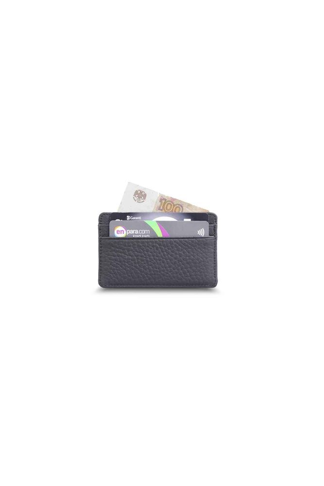 Guard Ultra İnce Unisex Siyah Minimal Hakiki Deri Kartlık Erkek / Kadın P5150