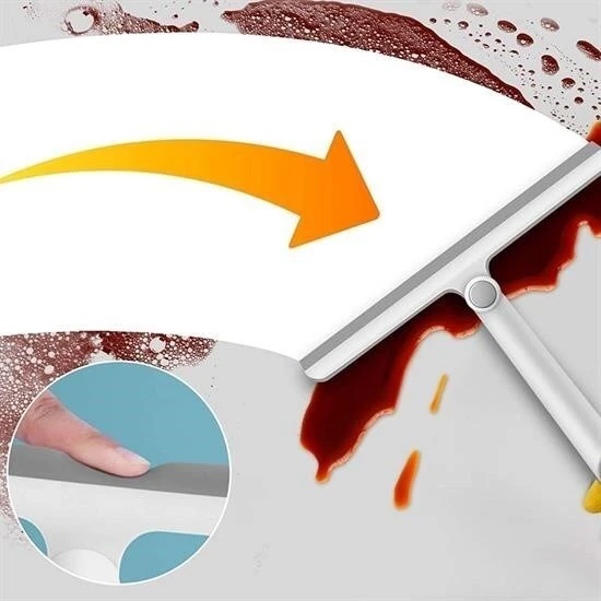 OLLEVRA 360 Derece Döner Başlıklı Cam Sil Çok Amaçlı Pratik Cam Ayna Fayans Silme Aparatı