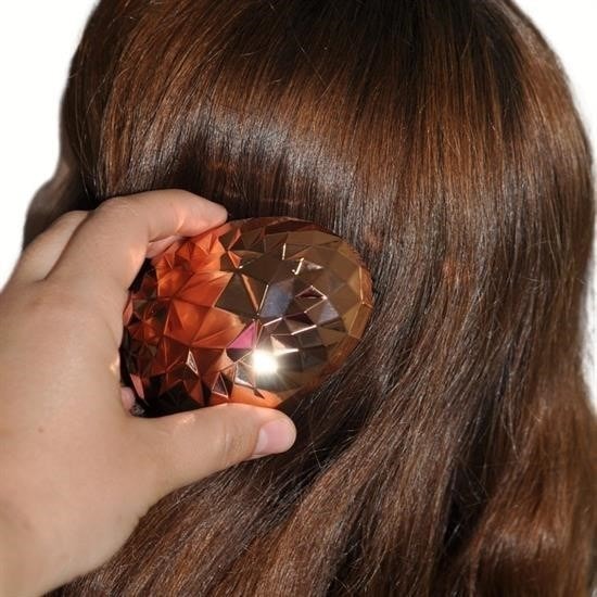 OLLEVRA Rose Gold Saç Düzleştirici Tarak Geniş Aralıklı Her Saç Tipine Uygun Fırçalı Saç Düzleştirici