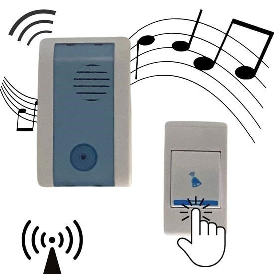 OLLEVRA Wireless Bağlantılı Ev, Ofis, Daire veya Bahçe Kapıları İçin Kablosuz Kapı Zili