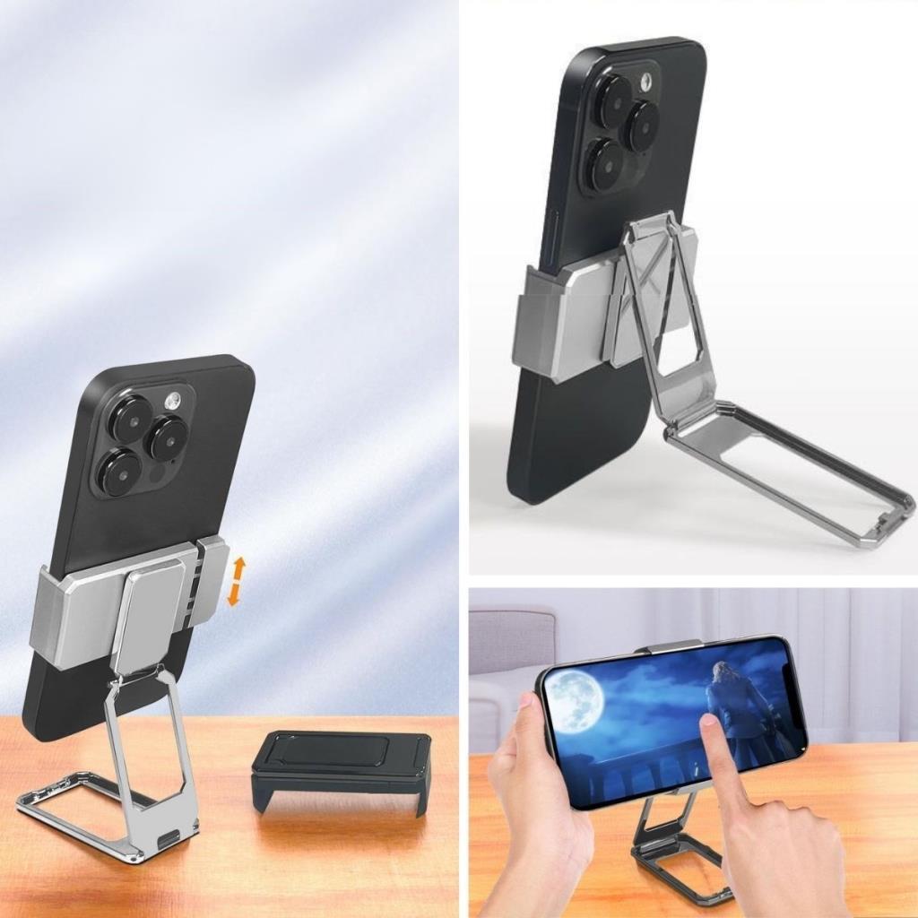 OLLEVRA  360 derece Dönen Tüm Telefon Tipleri İle Uyumlu Metal Telefon Standı Braket