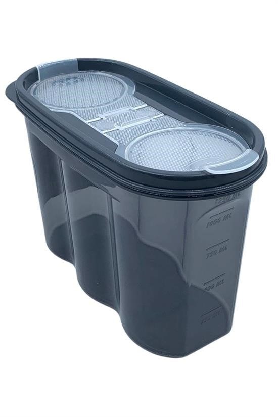 OLLEVRA 2 Kapaklı Ölçekli Erzak Saklama Kabı - 1,2 Litre - SA930