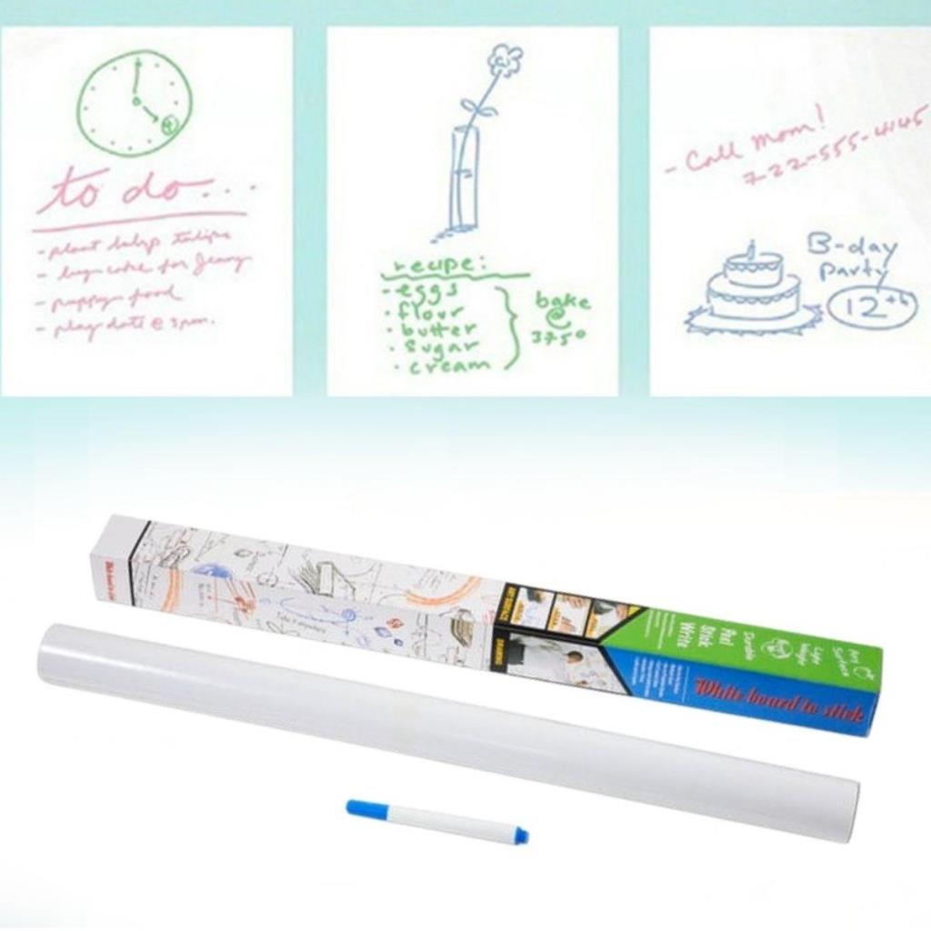 OLLEVRA Silinebilir Kalemli Sticker Duvara Yapışabilen Yazı Tahtası 60x100 cm