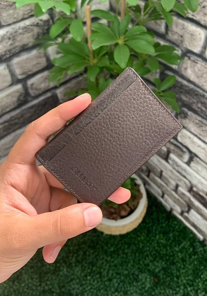 Guard Kahverengi Hakiki Deri Kartlık Erkek / Kadın P1169