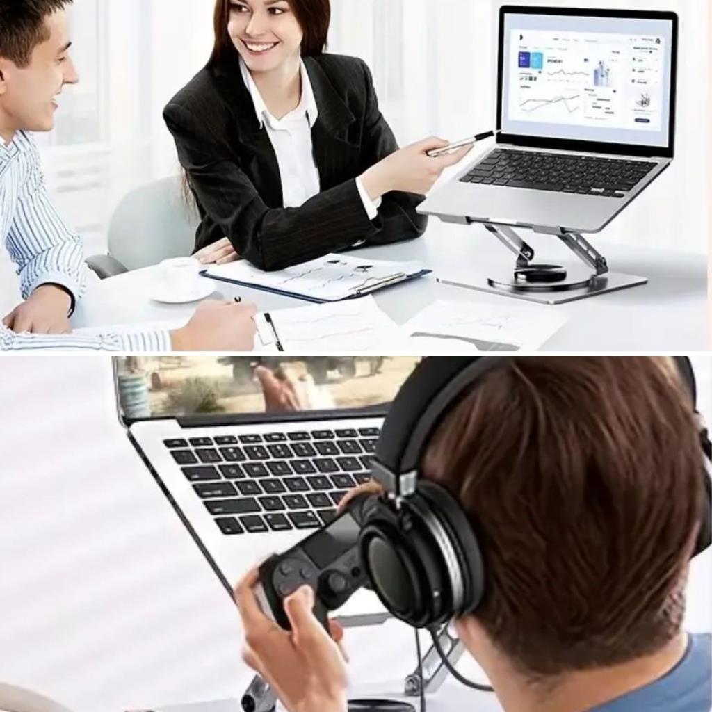 OLLEVRA 360 Derece Dönebilen Hava Aldıran Laptop Standı