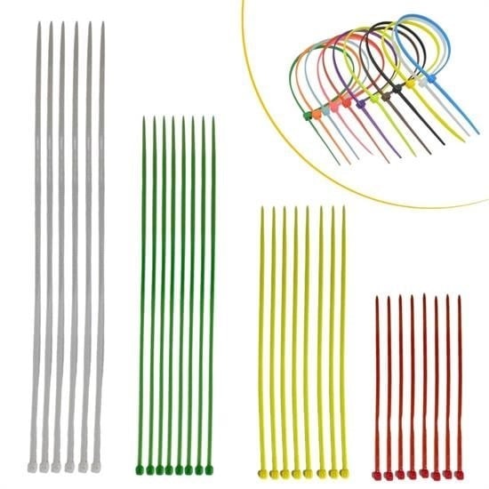 OLLEVRA 30 Parça Plastik Kablo Kelepçe Seti Kablo Düzenleyici Bağlama Bantları