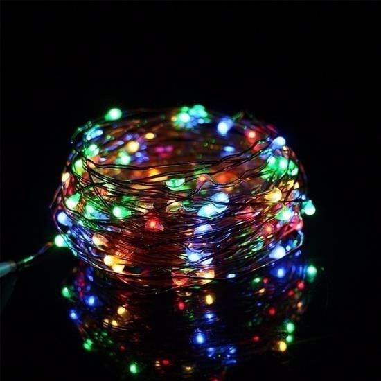 OLLEVRA Pilli Renkli Peri Led Işık Dekoratif Aydınlatma 5 Metre RGB Led