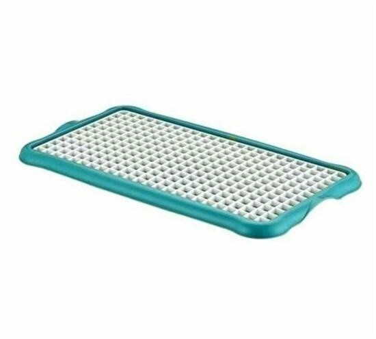 OLLEVRA Pratik Lavabo Tezgah Üstü Bulaşık Kurutmalığı Süzmatik 22x40 cm