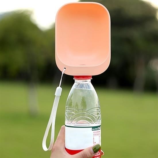 OLLEVRA Evcil Hayvan Plastik Yıkanabilir Taşınabilir Su Şişesi Bağlantılı Su Kabı
