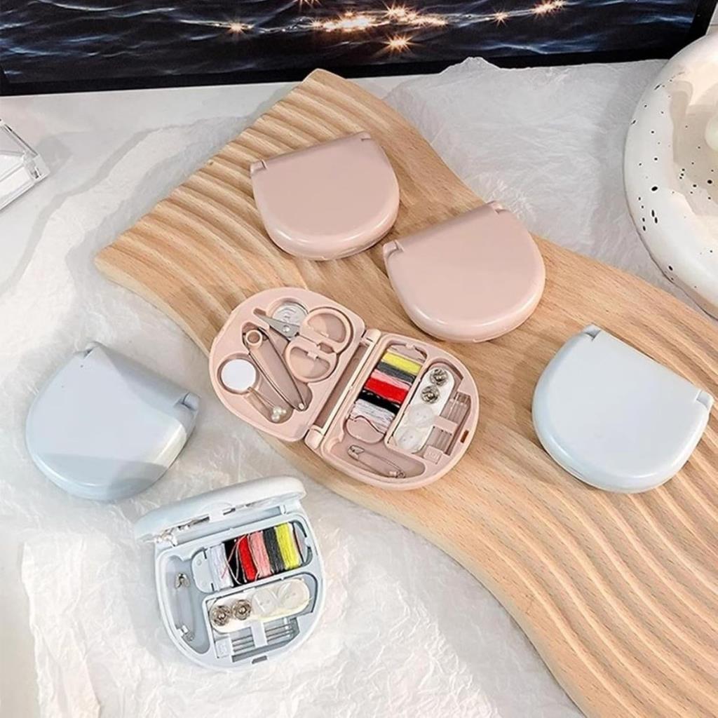 OLLEVRA Çok Fonksiyonlu Mini Çanta Boy Seyahat Tipi Dikiş Seti