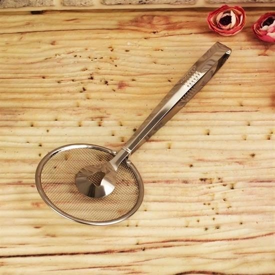 OLLEVRA Çok Amaçlı Süzgeçli Paslanmaz Metal Haşlama Ve Kızartma Maşası