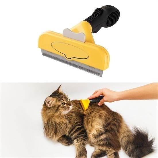 OLLEVRA Kedi ve Köpekler İçin Kısa Tüylü Köpek Tarağı Tüy Toplayıcı Tarak Large