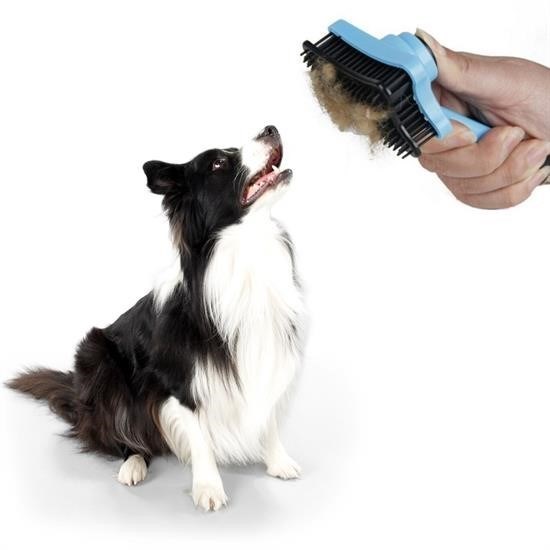 OLLEVRA Evcil Hayvan Kedi Köpek Tüy Toplayıcı Otomatik Tuşlu Pet Tarak