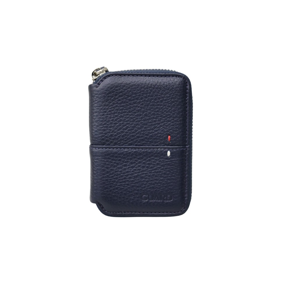 Guard Fermuarlı Lacivert Hakiki Deri Mini Cüzdan Erkek / Kadın P799