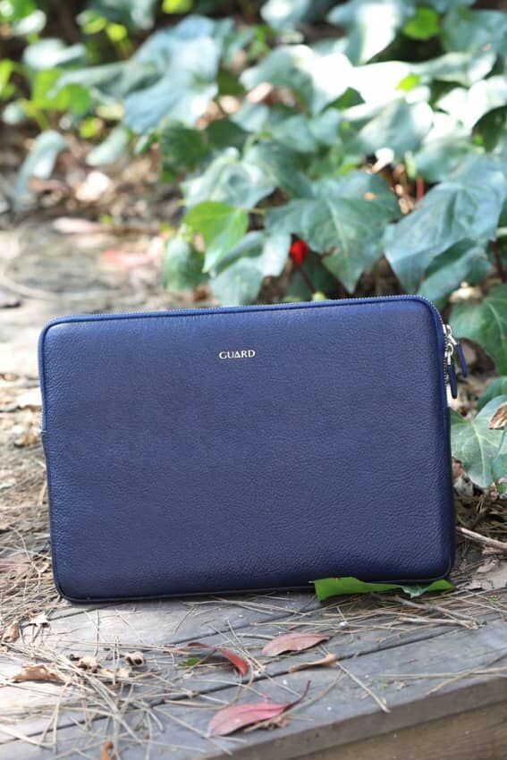 Guard Lacivert Hakiki Deri Clutch Çanta Erkek / Kadın P1806