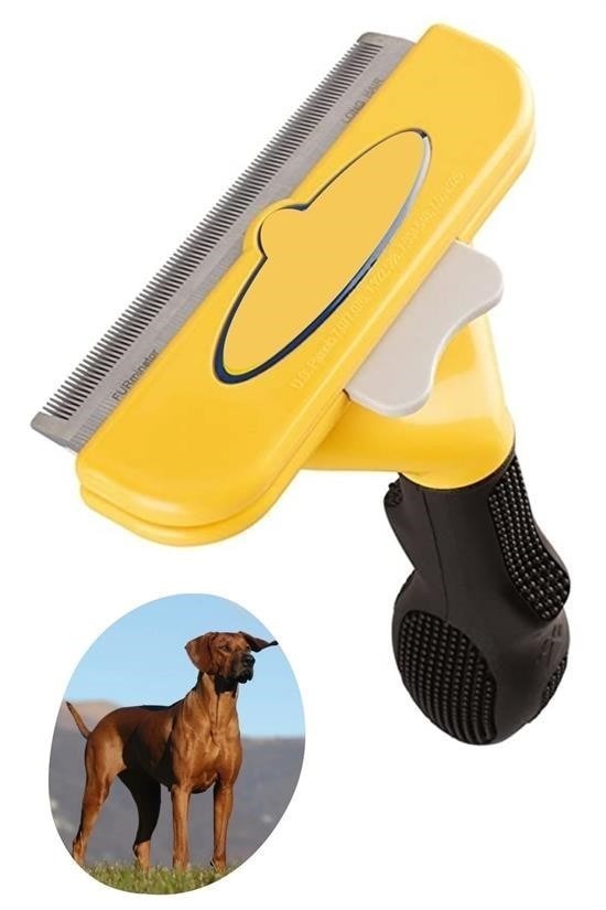 OLLEVRA Kedi ve Köpekler İçin Kısa Tüylü Köpek Tarağı Tüy Toplayıcı Tarak Large