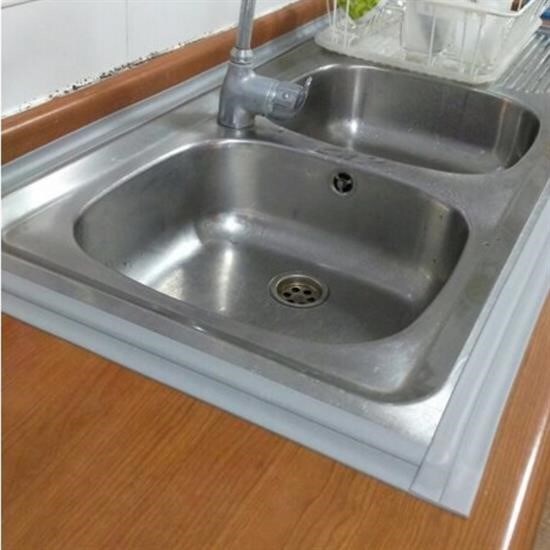 OLLEVRA Su Sızdırmaz Banyo Mutfak Lavabo Küvet İzolasyon Şerit Bant Gri