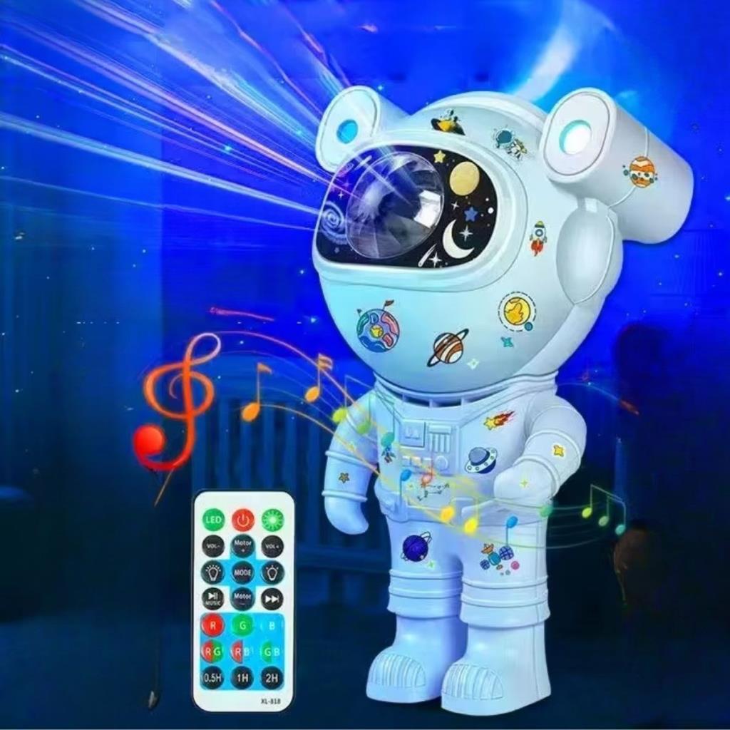 OLLEVRA Stickerlı ,Kumandalı ASTRONOT Model Gece Lambası