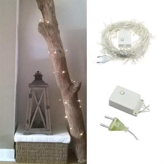 OLLEVRA 100 Ledli 8 Fonksiyonlu 10 Metre Led Aydınlatma Dekor Lambası (beyaz)