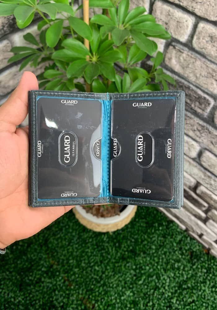 Guard Antik Siyah Hakiki Deri Kartlık Erkek / Kadın P1169