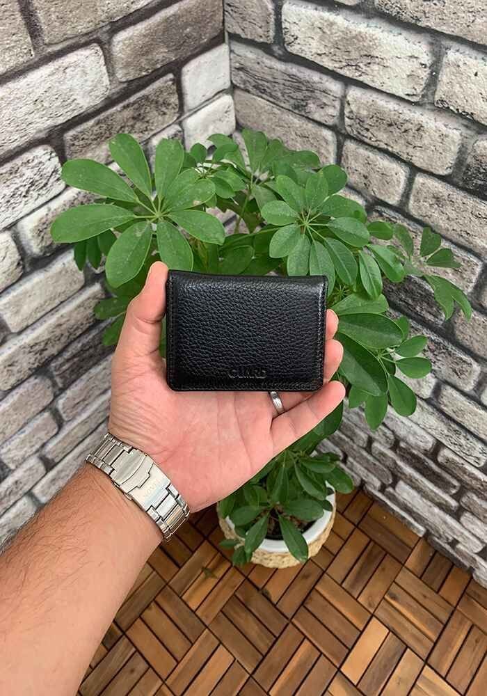 Guard Mıknatıslı Küçük Boy Siyah Hakiki Deri Kartlık/Kartvizitlik Erkek / Kadın P131