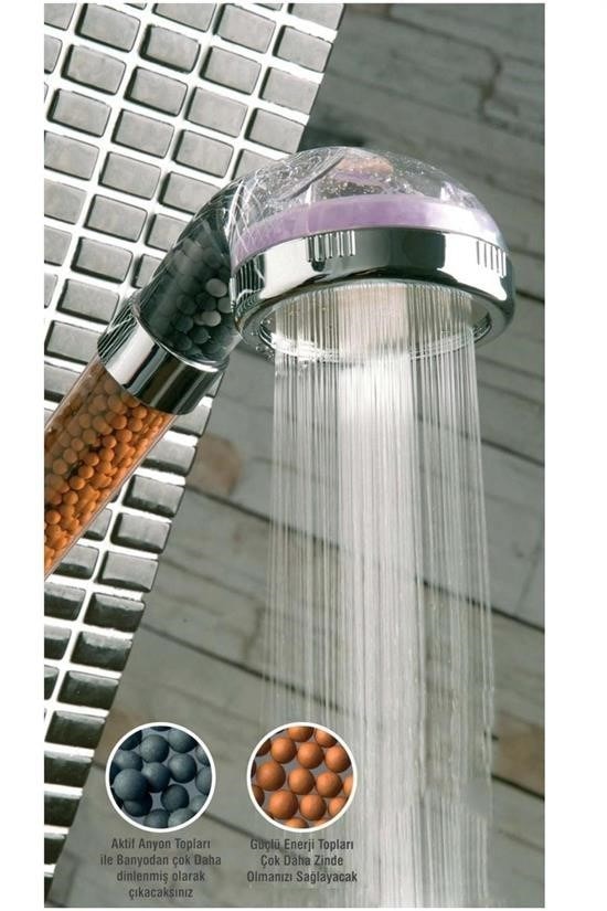 OLLEVRA Su Tasarruflu ve Arıtmalı Doğal Taşlı Banyo El Duş Başlığı