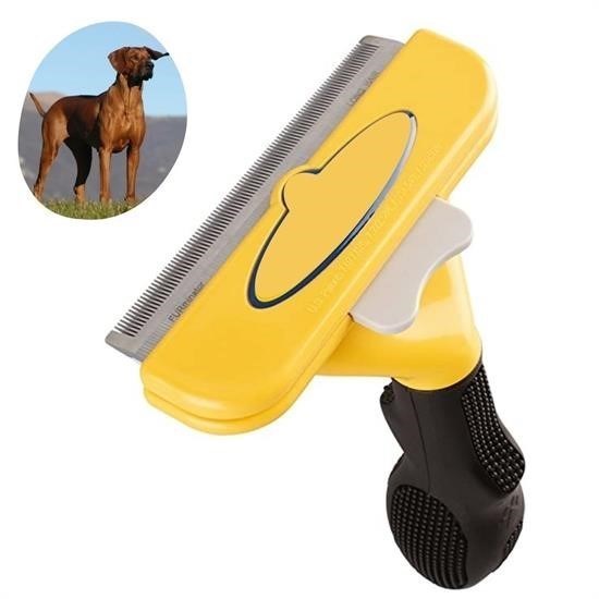 OLLEVRA Kedi ve Köpekler İçin Kısa Tüylü Köpek Tarağı Tüy Toplayıcı Tarak Large