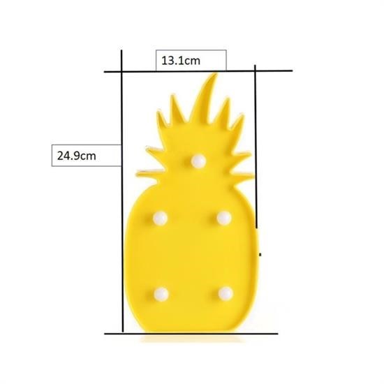 OLLEVRA Ananas Şeklinde Ledli Dekoratif Eğlenceli Çocuk Gece Lambası