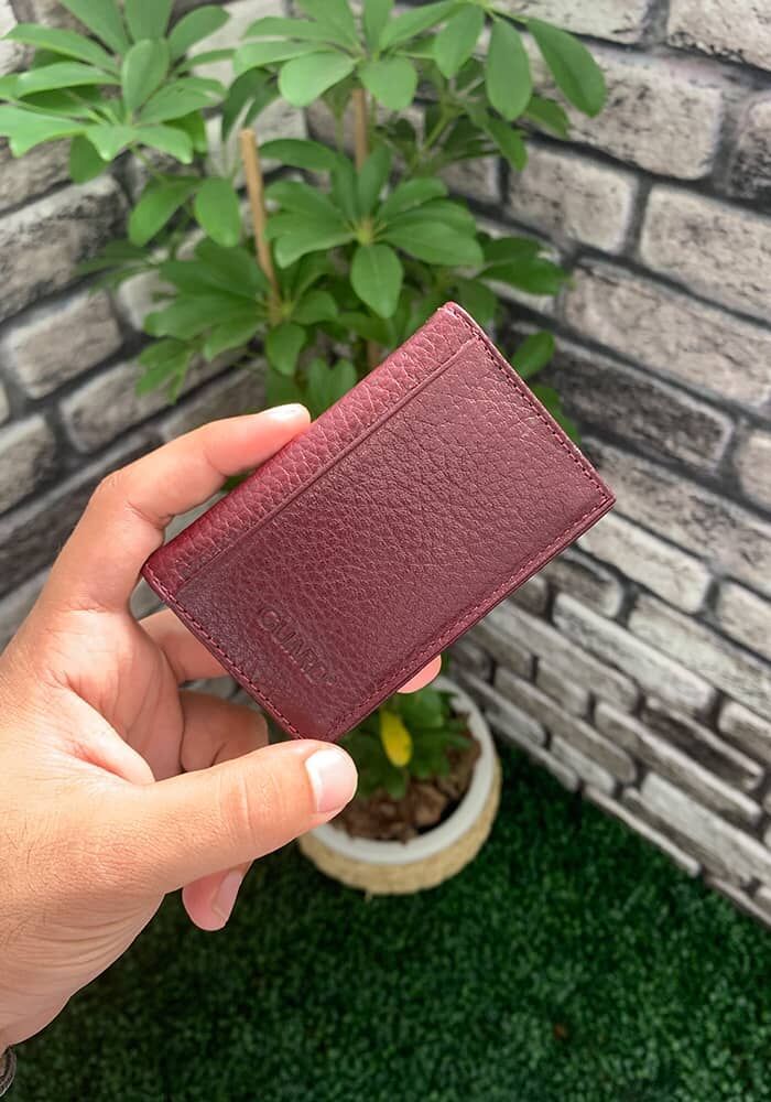 Guard Bordo Hakiki Deri Kartlık Erkek / Kadın P1169