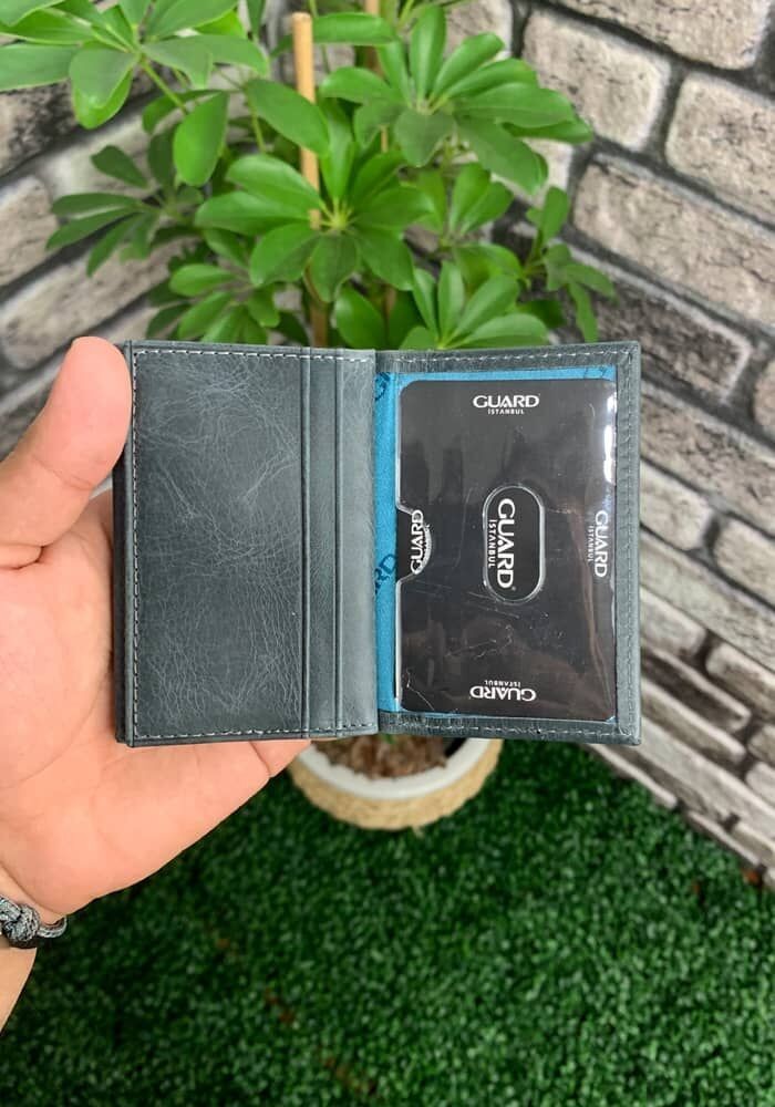 Guard Antik Siyah Hakiki Deri Kartlık Erkek / Kadın P1169