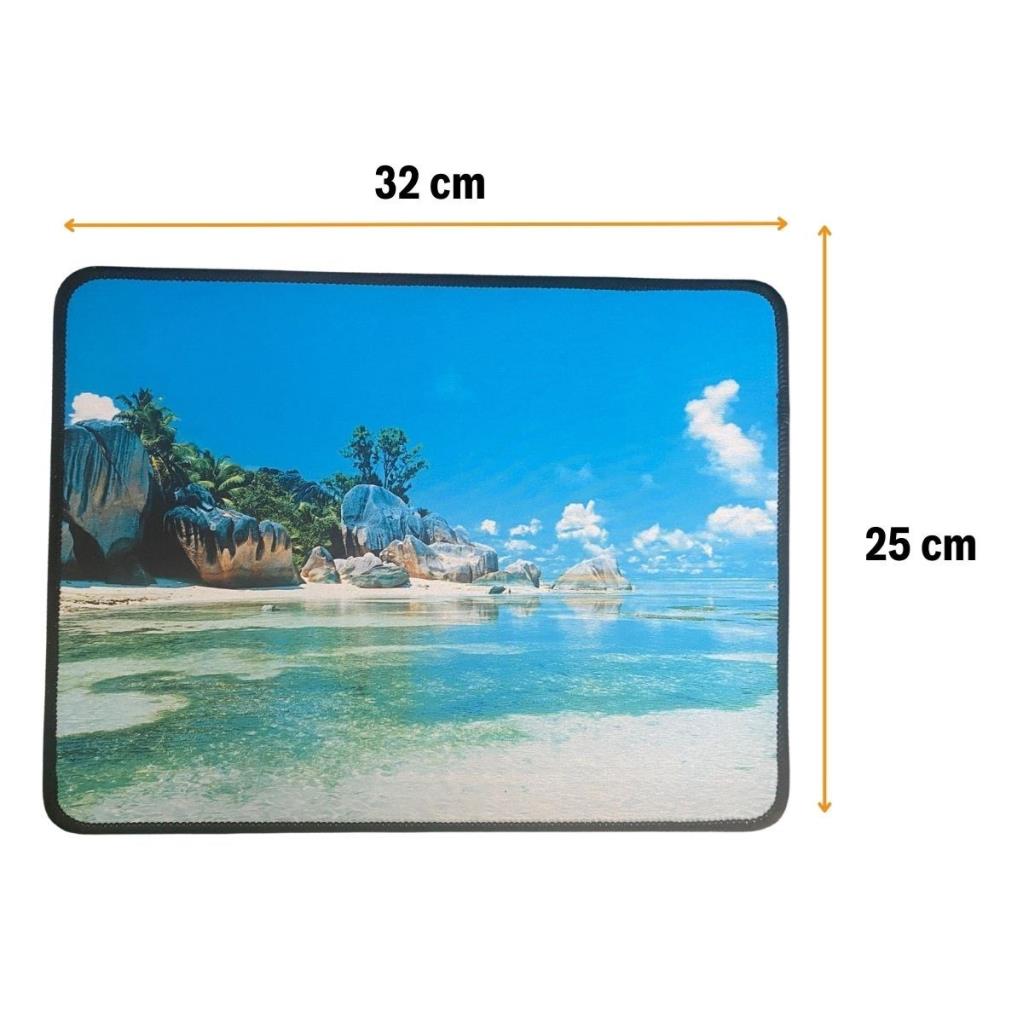 OLLEVRA 25x32 cm Küçük Boy Mouse Pad Manzara Ada