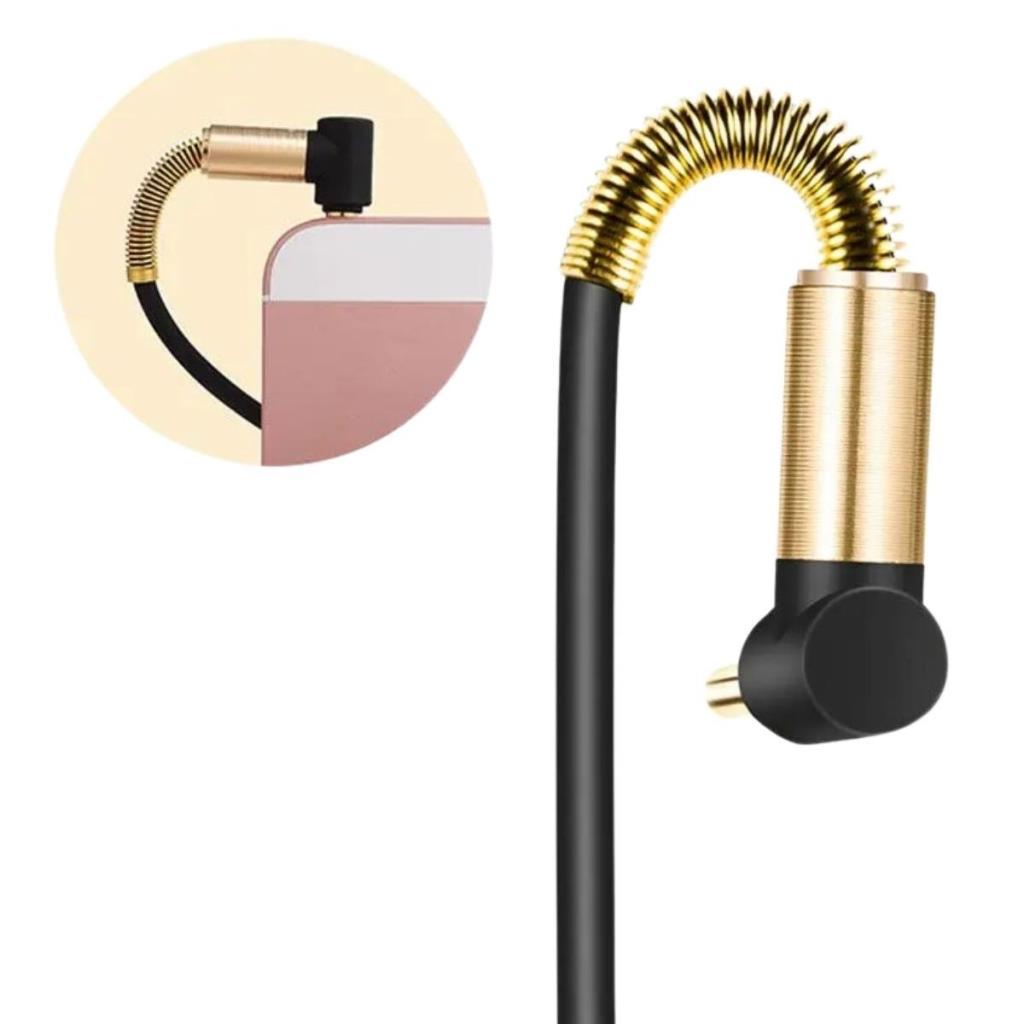 OLLEVRA 3.5mm AUX Kablosu Jak Erkek Erkek L Tipi 1 Metre Ses Aktarım Kablosu