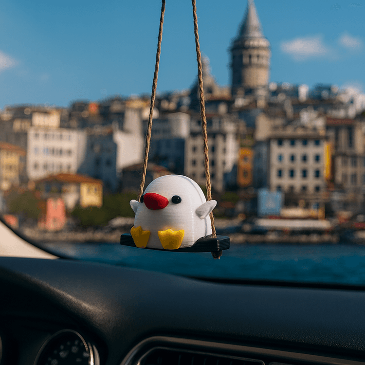 Salıncaklı Ördek Dikiz Aynası Süsü