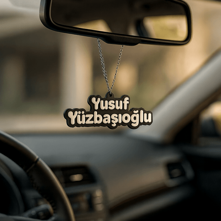 Kişiye Özel İsim Dikiz Aynası Süsü