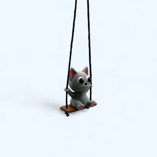 Salıncaklı Kedi Dikiz Aynası Süsü