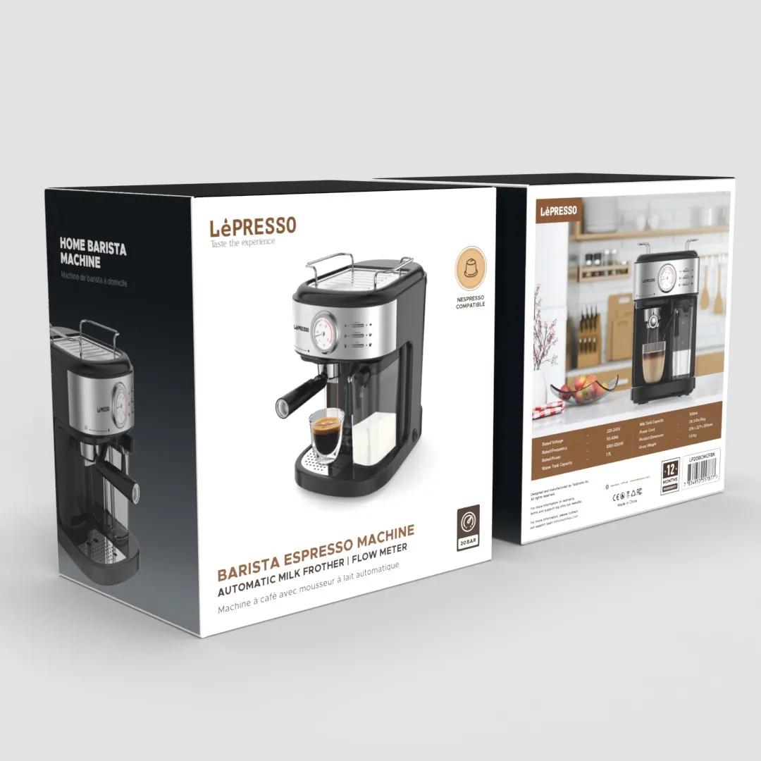 20 Bar Espresso Makinesi, Otomatik Süt Köpürtücü, Nespresso Uyumlu, Tek Dokunuş Kahve Makinesi